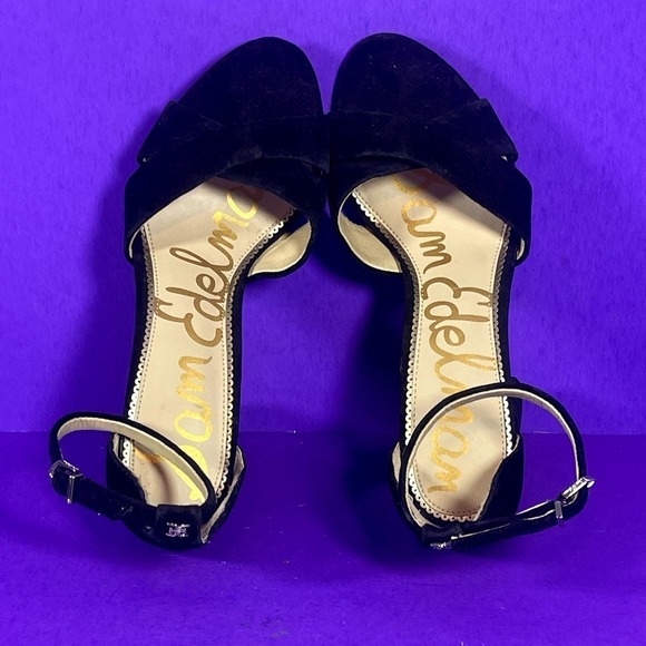 Sam Edelman Women's Black Yancy Block Heel Ankle Strap‎ Sandals Shoe Size 10 - Picture 5 of 8